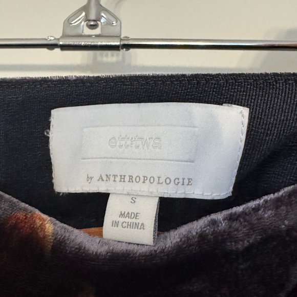 Ett:twa by Anthropologie Jessie Pants - Dark Floral Velvet Wide-Leg Palazzo - Picture 4 of 6